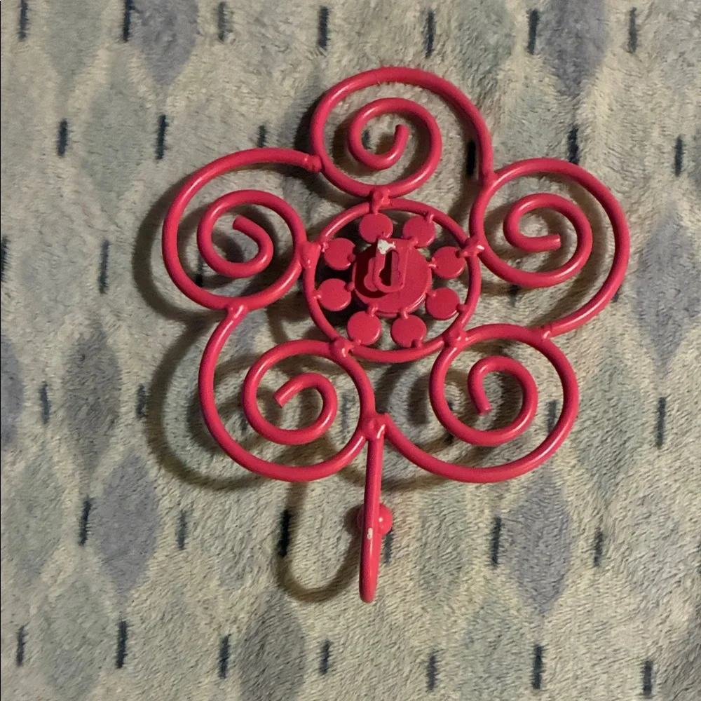 Red and Purple Metal Swirl Wall Hook